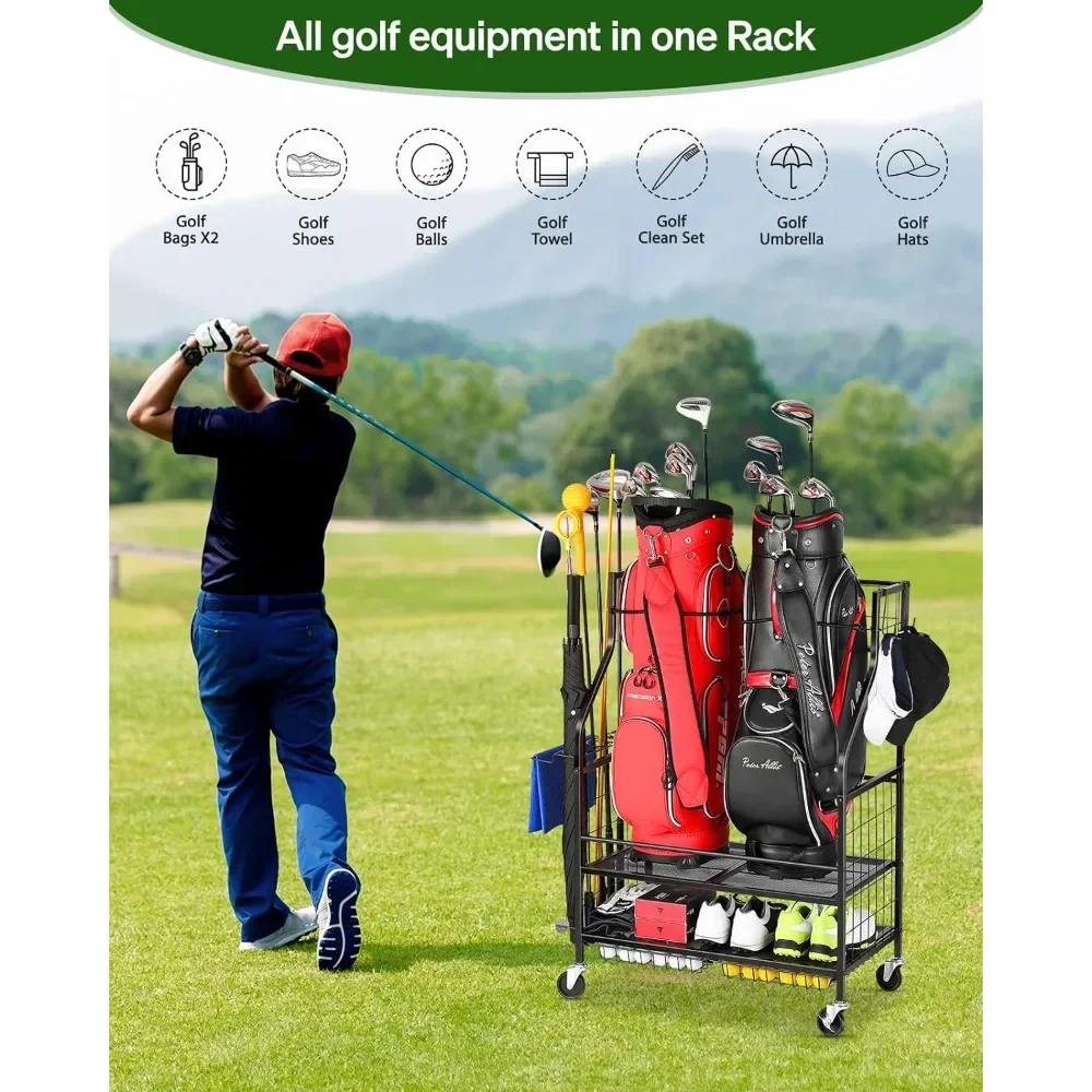 Golf Equipment Organizer For Garage - -Organizador de garagem para armazenamento de