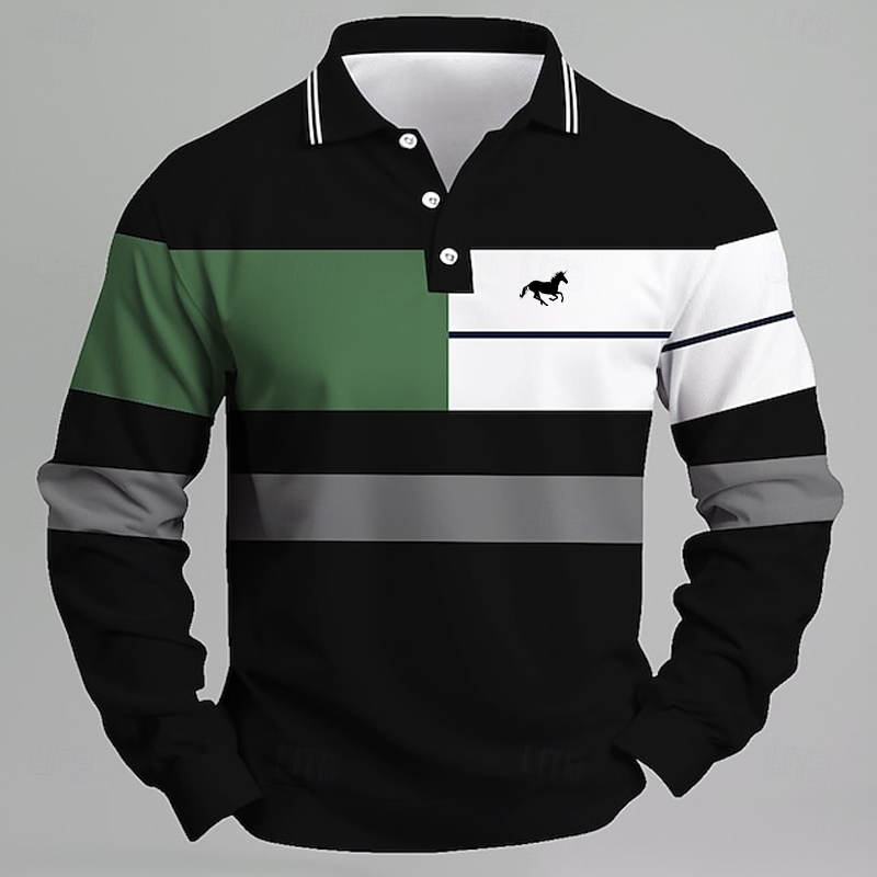 Camisa polo masculina listrada - Golf Equipment Sales avaliação e preço