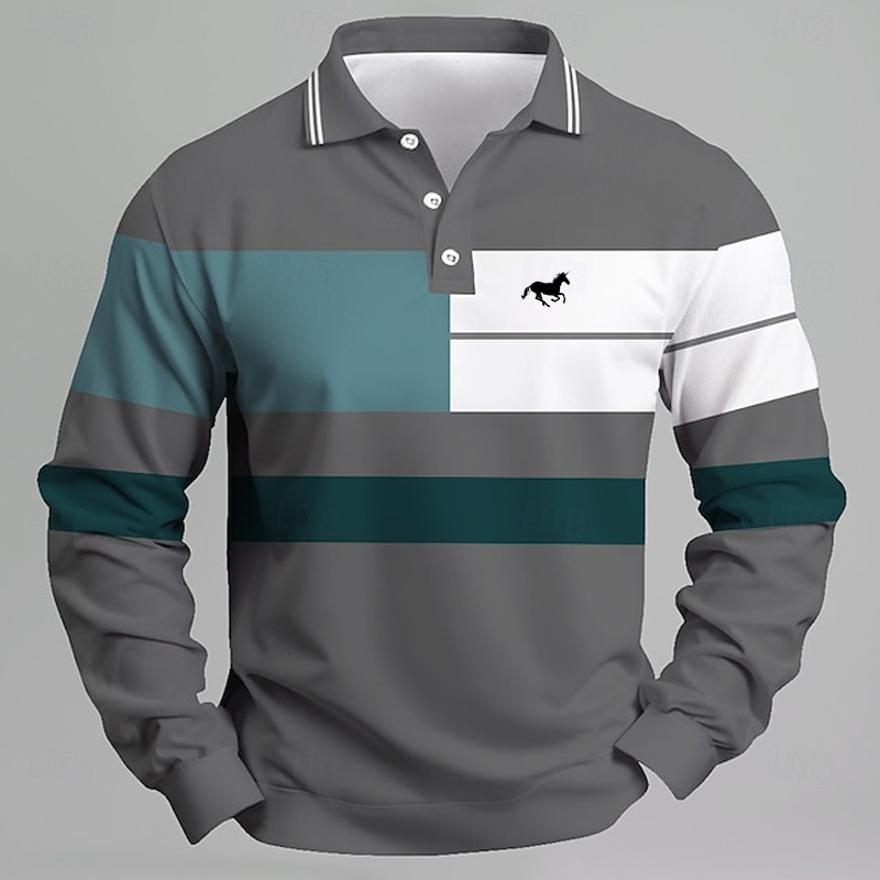 Camisa polo masculina listrada - Golf Equipment Sales avaliação e preço