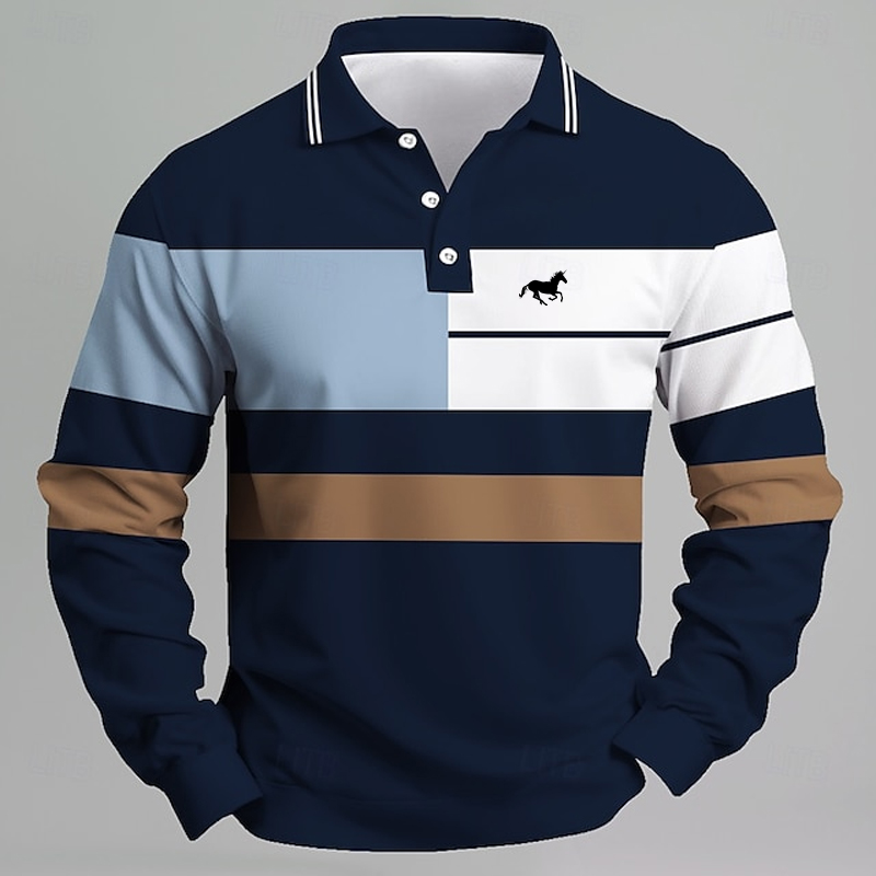 Camisa polo masculina listrada - Golf Equipment Sales avaliação e preço