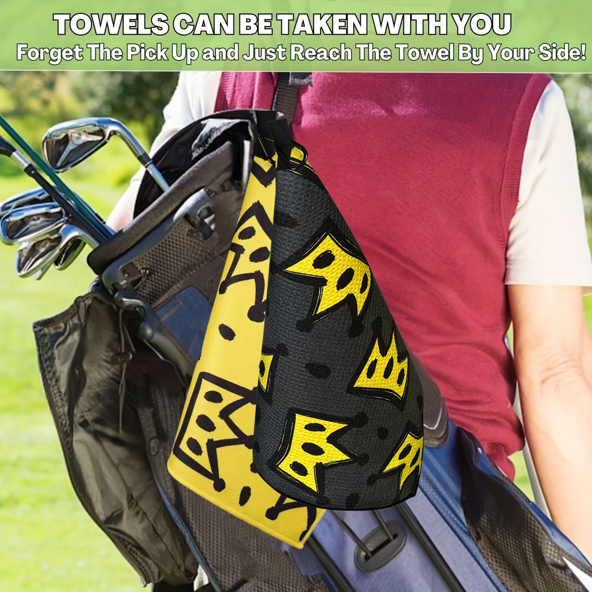 2 toalhas grandes de golfe Kin - Golf Towel Waffle avaliação e preço