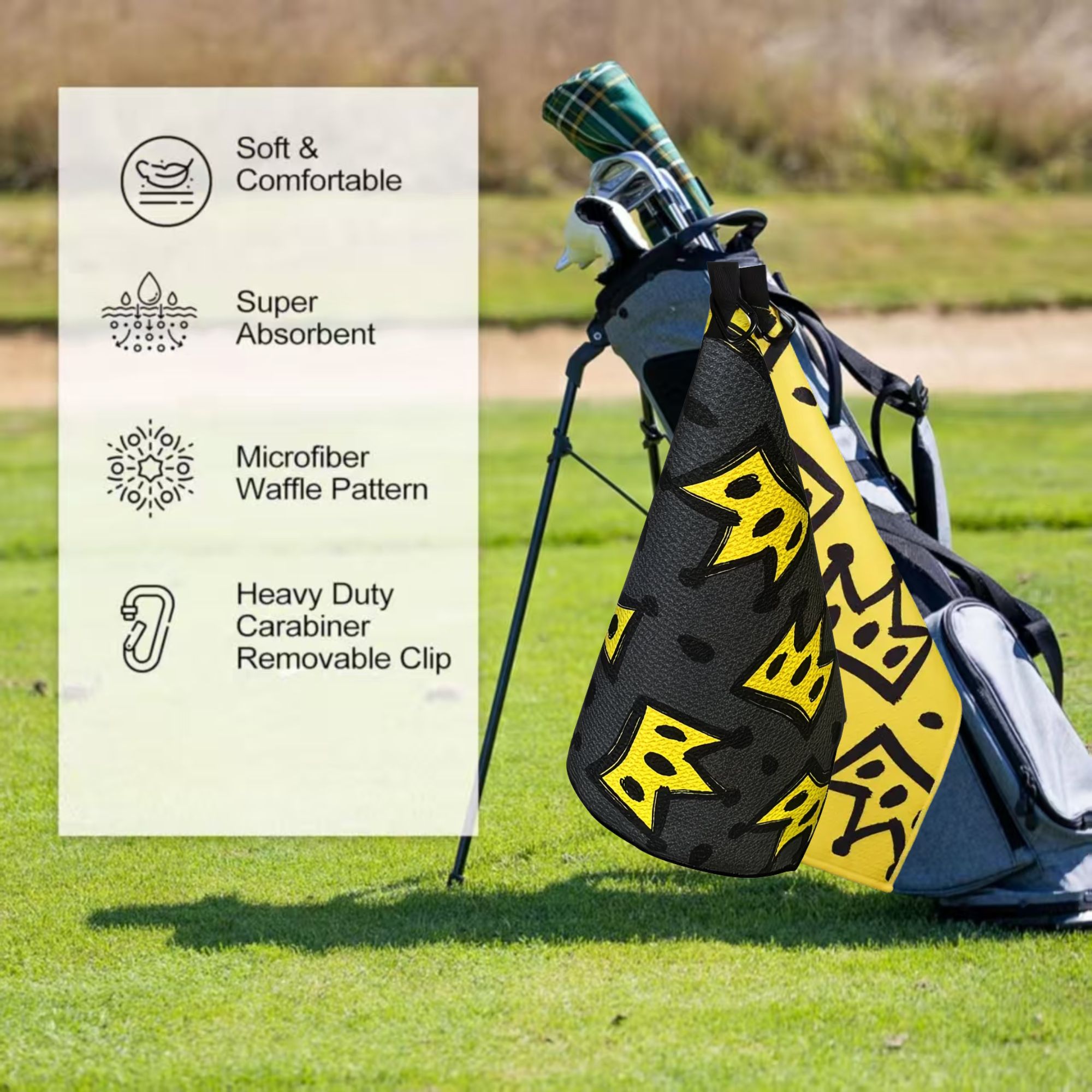 2 toalhas grandes de golfe Kin - Golf Towel Waffle avaliação e preço