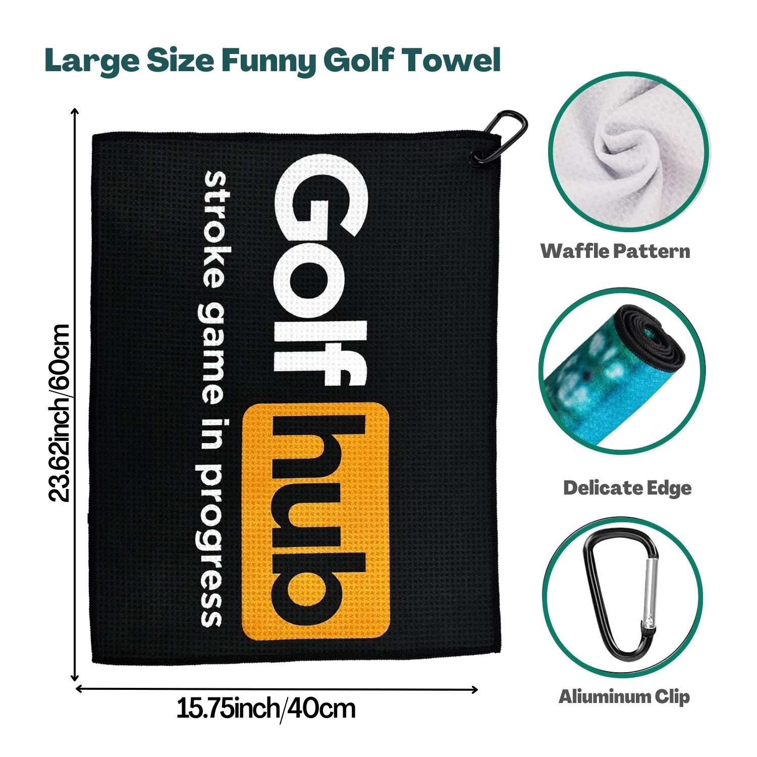 Toalha de golfe premium de mic - Golf Towel Waffle avaliação e preço