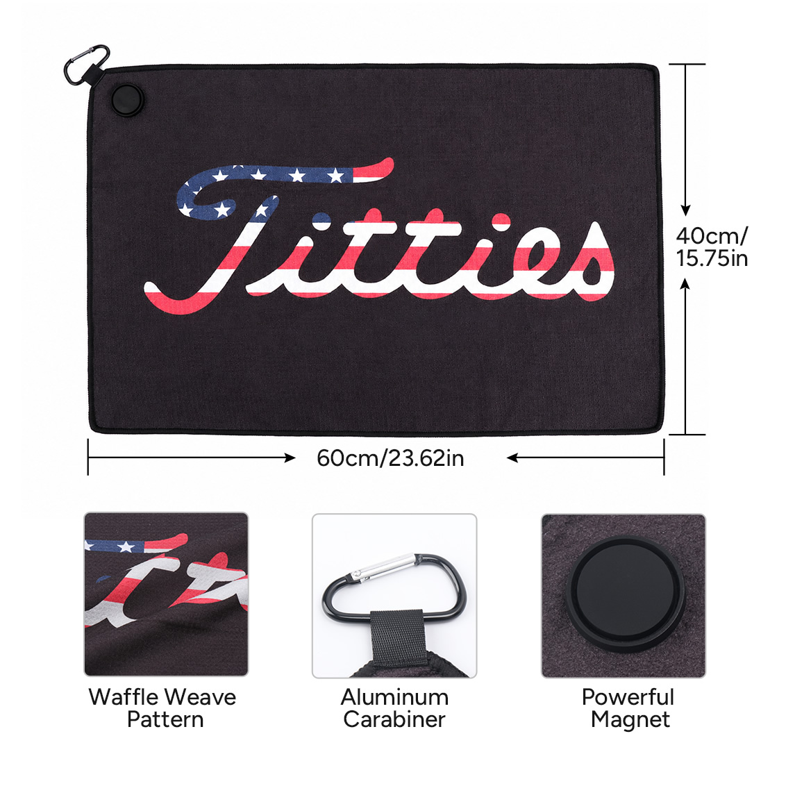 Toalha de Golfe Magnética com  - Golf Towel Waffle avaliação e preço